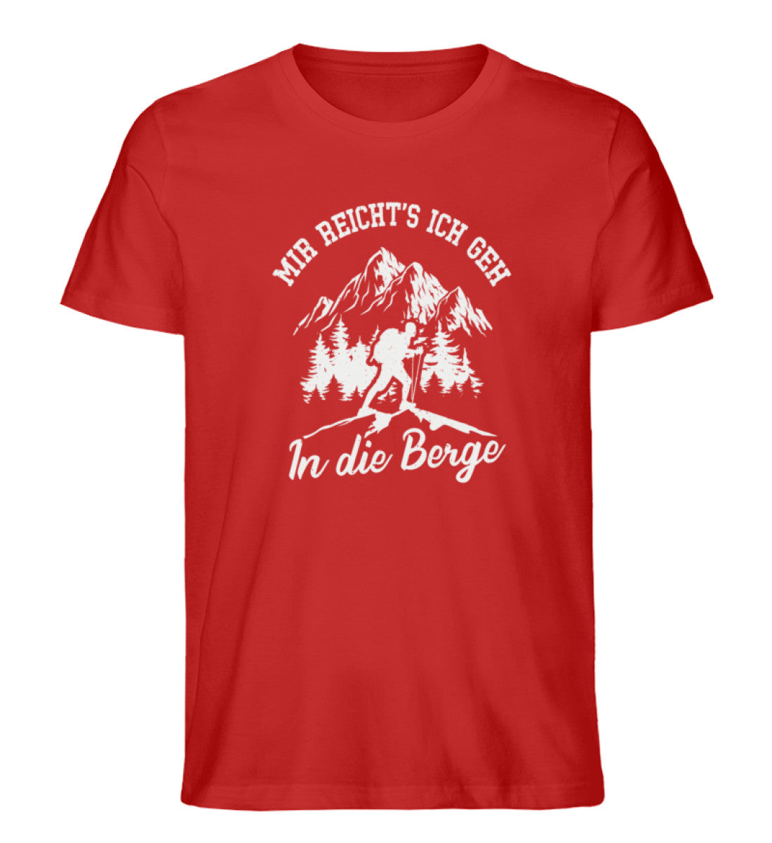 Mir reichts ich geh in die Berge - Herren Organic T-Shirt berge wandern Rot