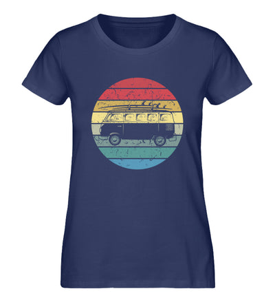 Camping Vintage - Damen Organic T-Shirt camping Navyblau