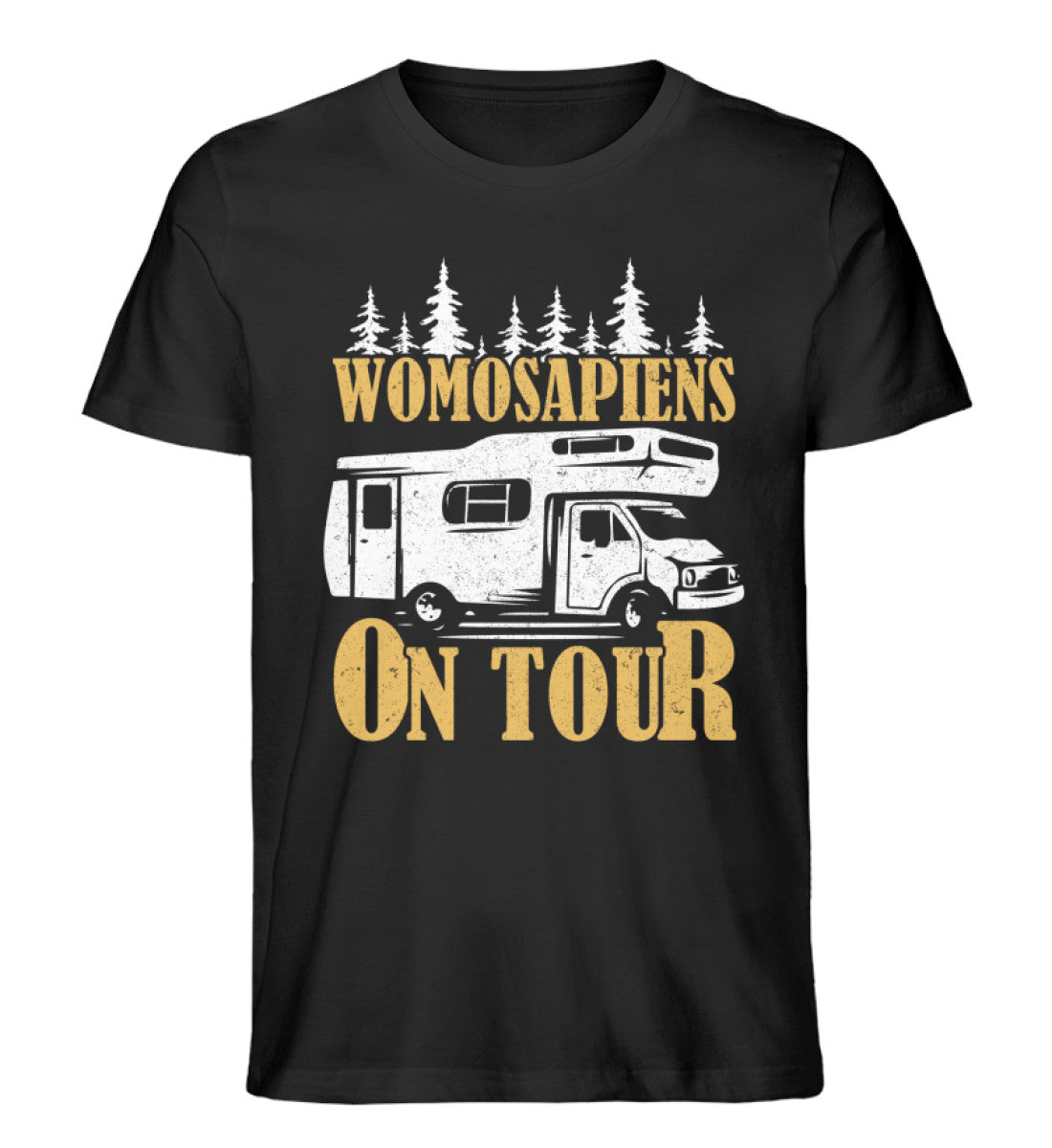 Womosapiens on Tour - Herren Organic T-Shirt camping Schwarz