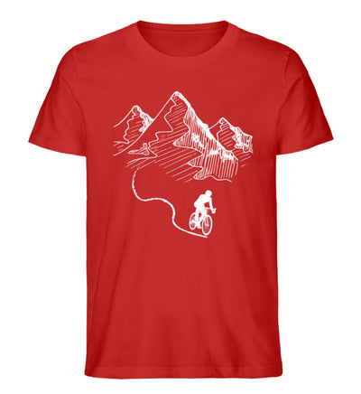 Bergbiker - Herren Organic T-Shirt mountainbike Rot