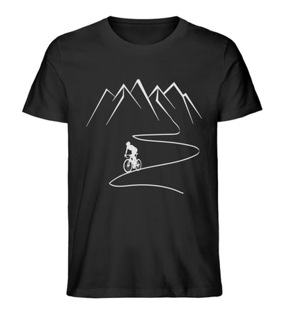 Mountainbiken und Berge - Herren Organic T-Shirt mountainbike Schwarz