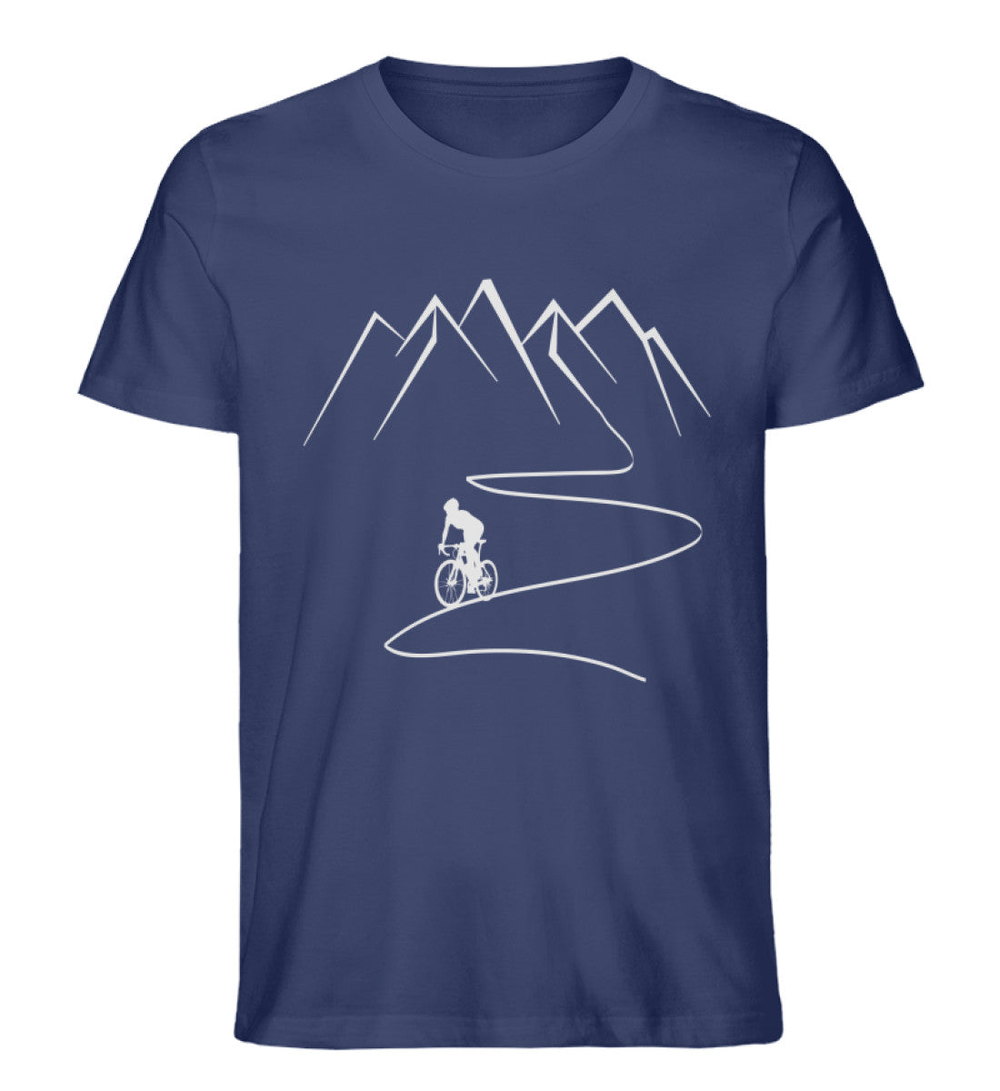 Mountainbiken und Berge - Herren Organic T-Shirt mountainbike Navyblau