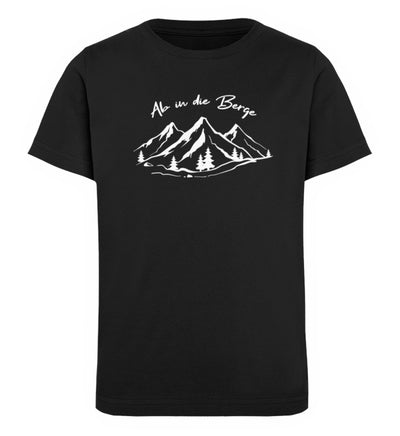 Ab in die Berge - Kinder Premium Organic T-Shirt berge wandern Schwarz