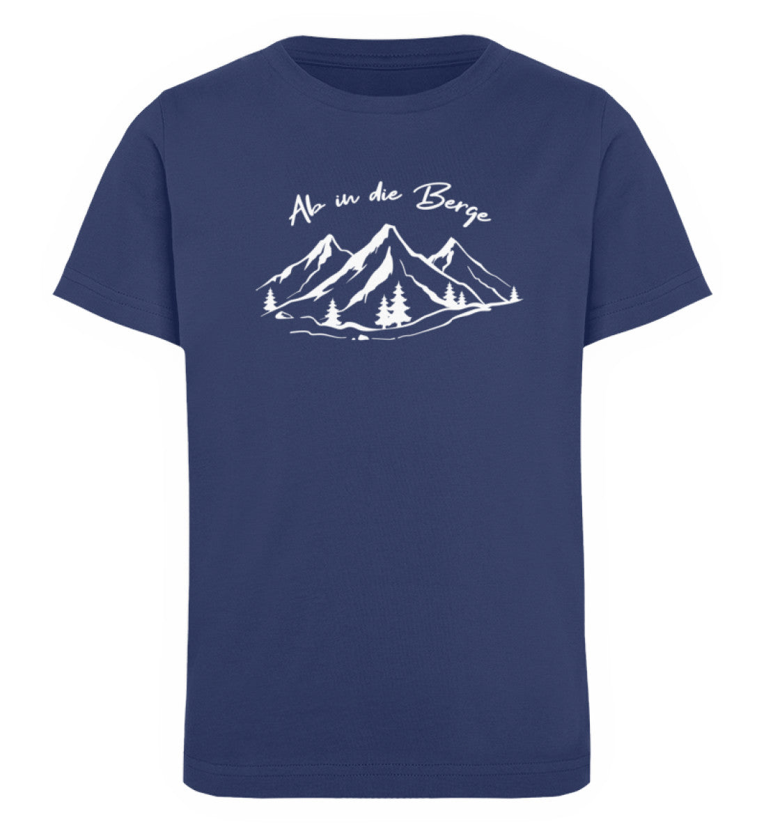 Ab in die Berge - Kinder Premium Organic T-Shirt berge wandern Navyblau