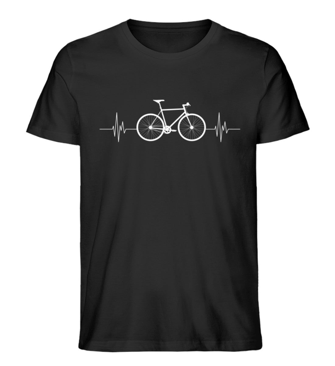 Fahrrad Herzschlag - Herren Organic T-Shirt' fahrrad mountainbike Schwarz