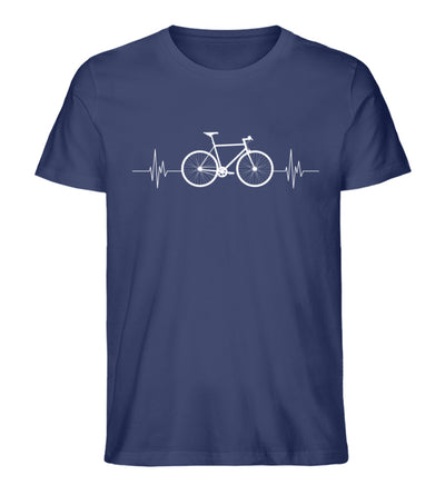 Fahrrad Herzschlag - Herren Organic T-Shirt' fahrrad mountainbike Navyblau