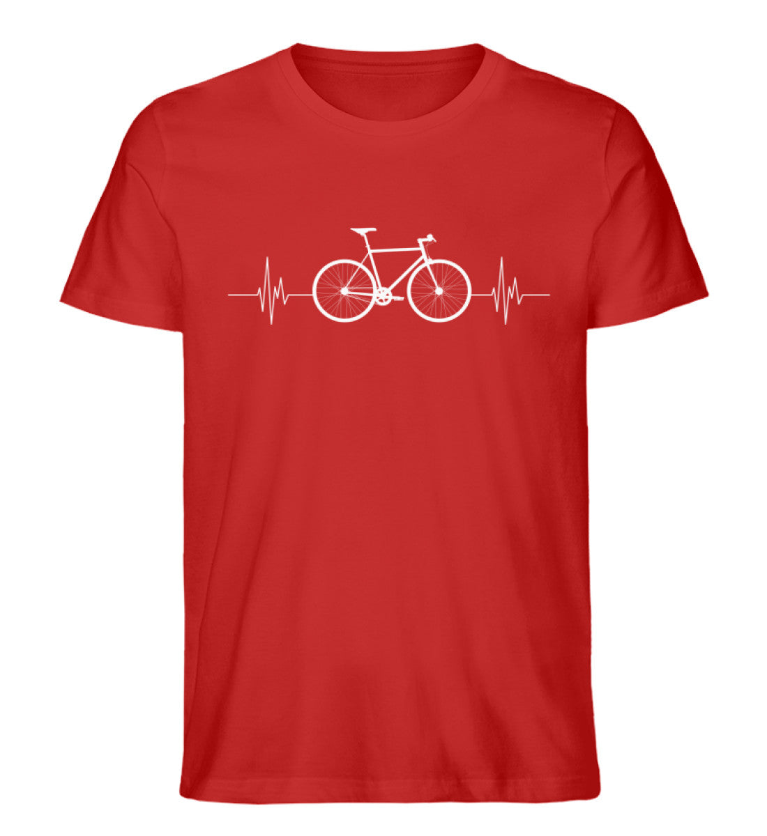 Fahrrad Herzschlag - Herren Organic T-Shirt' fahrrad mountainbike Rot