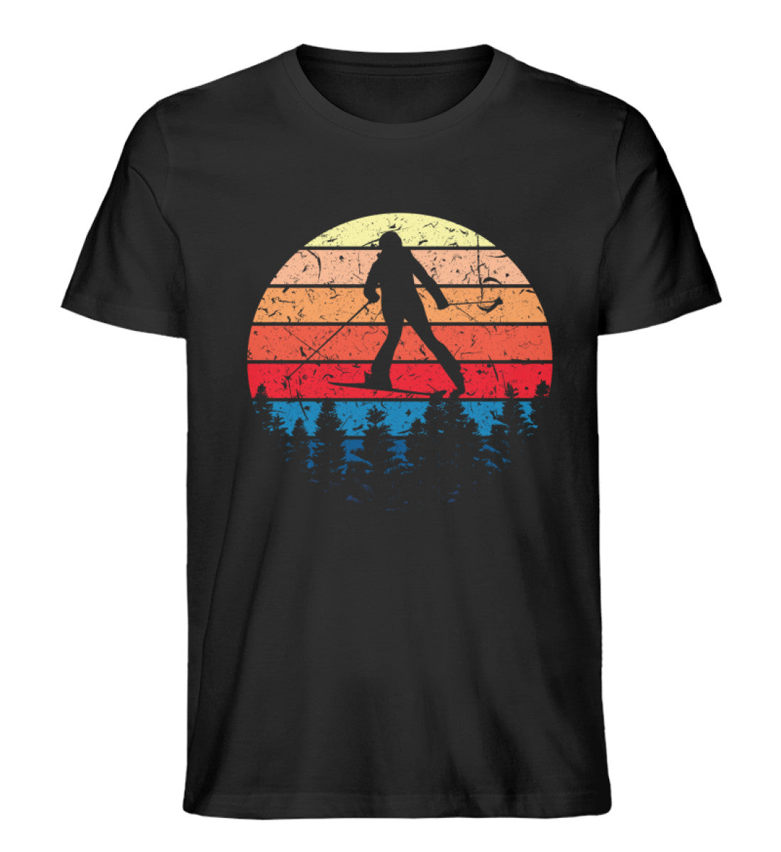 Skifahren Vintage - Herren Organic T-Shirt ski Schwarz