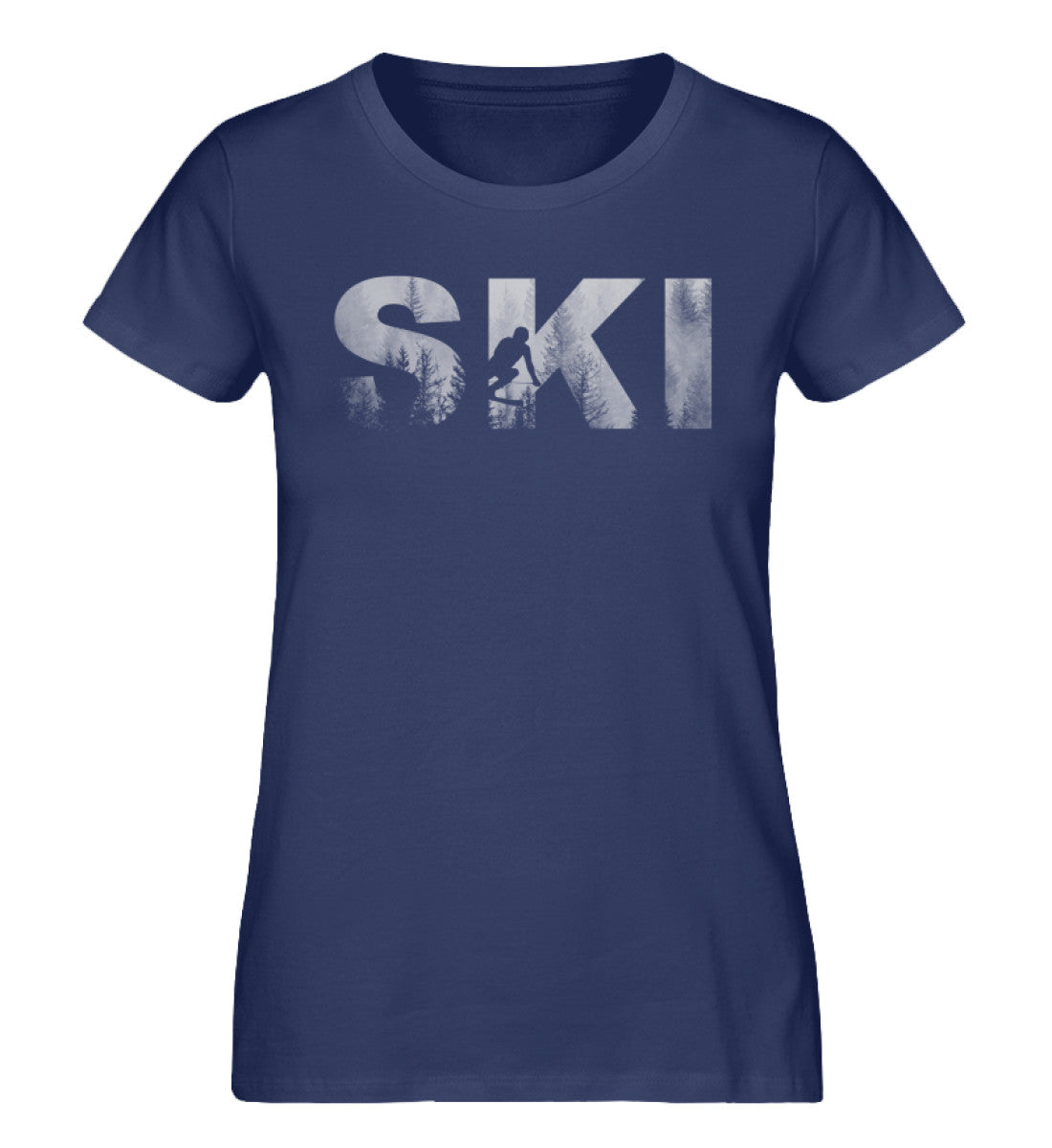 Ski - Damen Organic T-Shirt ski Navyblau