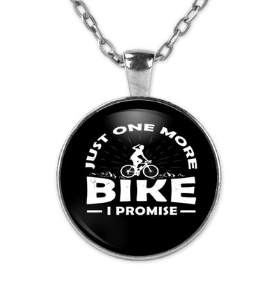 Just one more bike, i promise - Halskette mit Anhänger fahrrad Silber