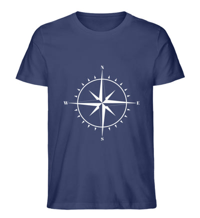 Worldtraveler - Herren Organic T-Shirt camping wandern Navyblau