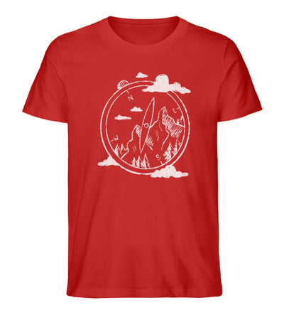 Bergnomade - Herren Organic T-Shirt berge wandern Rot