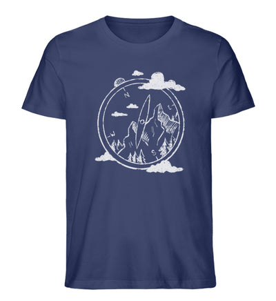 Bergnomade - Herren Organic T-Shirt berge wandern Navyblau