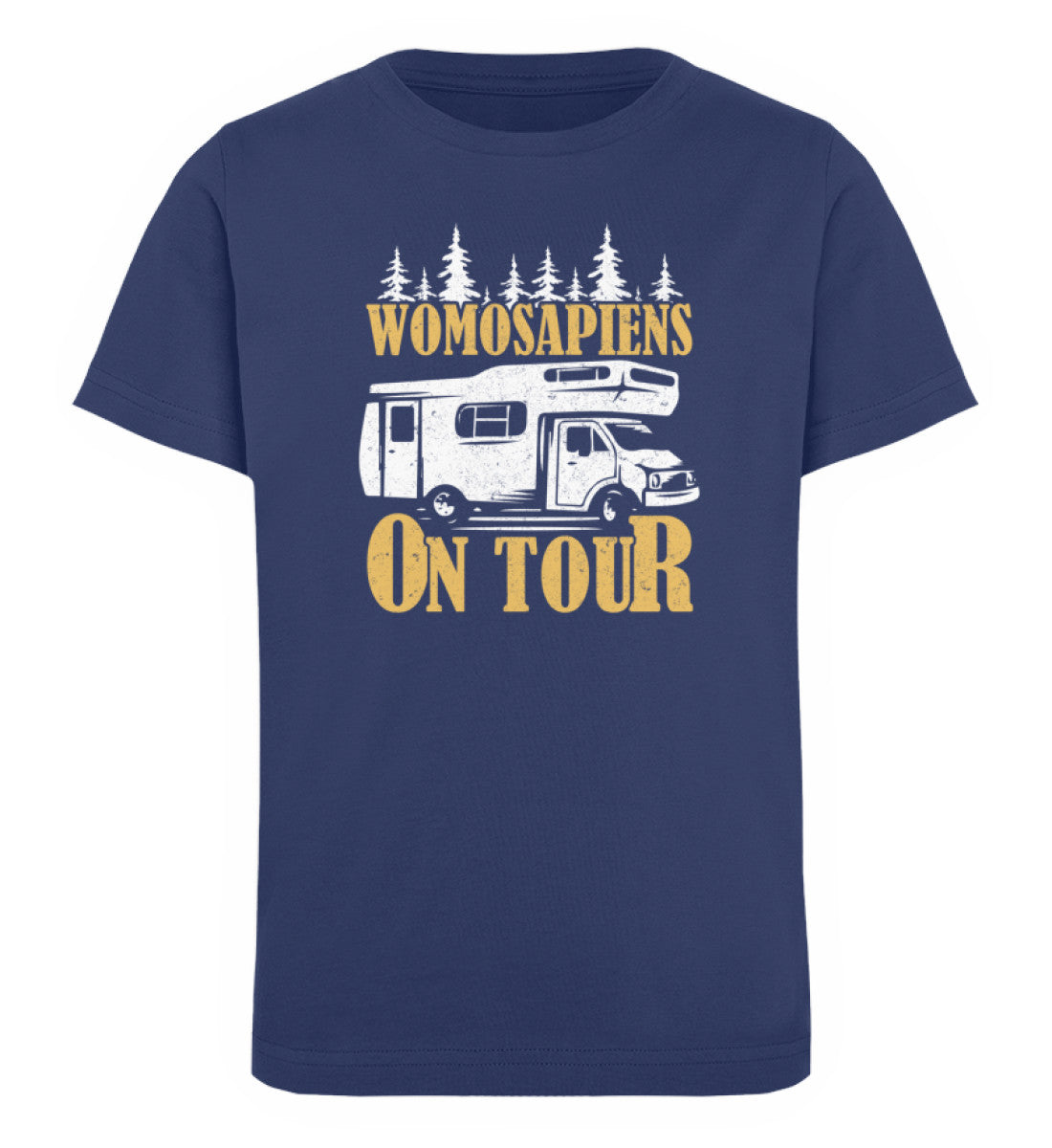Womosapiens on Tour - Kinder Premium Organic T-Shirt camping Navyblau