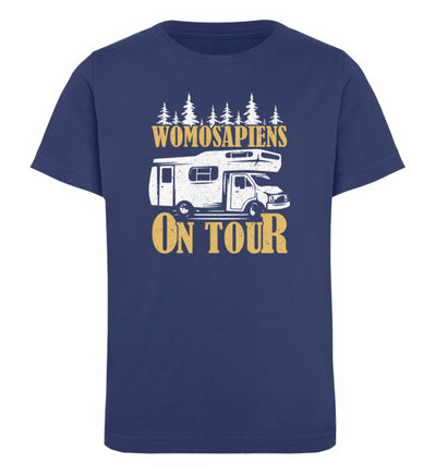 Womosapiens on Tour - Kinder Premium Organic T-Shirt camping Navyblau