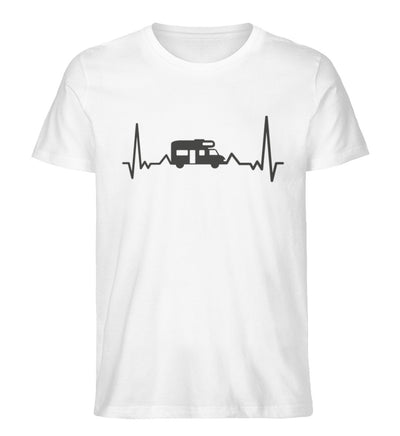 Herzschlag Camping - Herren Organic T-Shirt camping Weiß