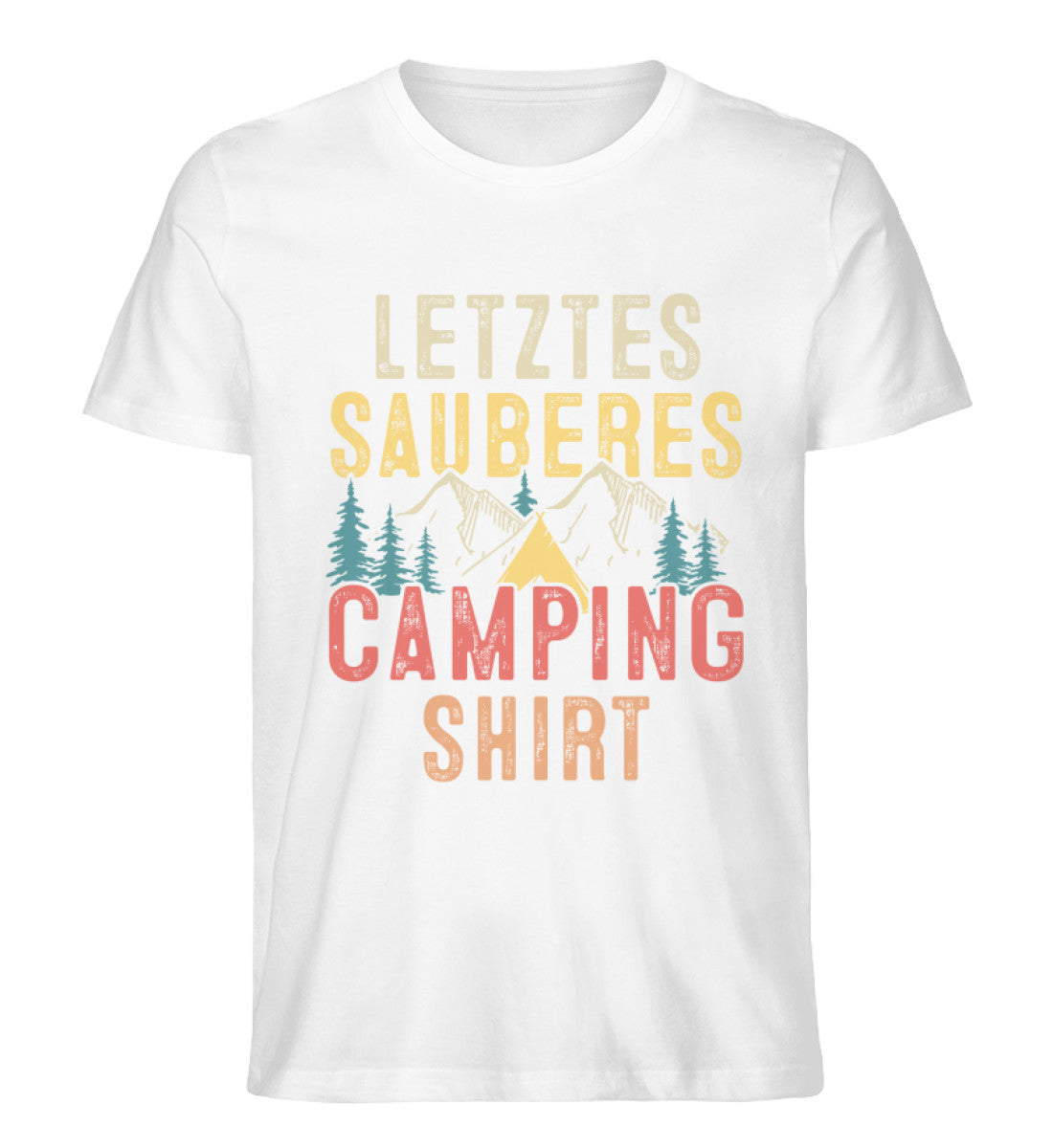 Letztes Sauberes Camping Shirt - Herren Organic T-Shirt camping Weiß
