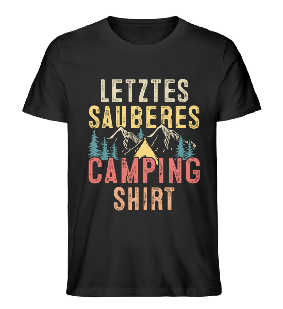 Letztes Sauberes Camping Shirt - Herren Organic T-Shirt camping Schwarz