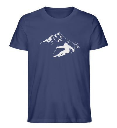 Tiefschnee Skier - Herren Organic T-Shirt ' ski Navyblau