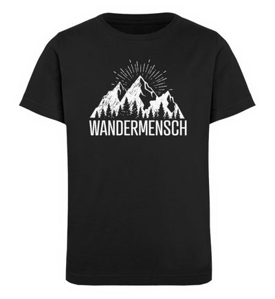Der Wandermensch - Kinder Premium Organic T-Shirt berge wandern Schwarz