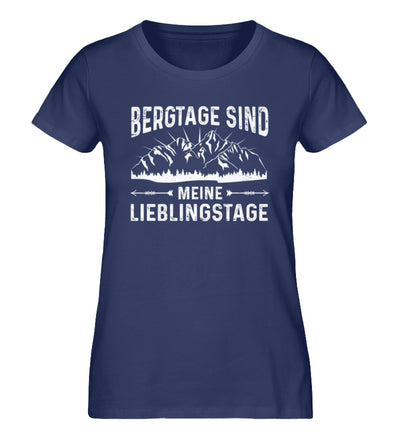 Bergtage - Lieblingstage - Damen Organic T-Shirt berge wandern Navyblau