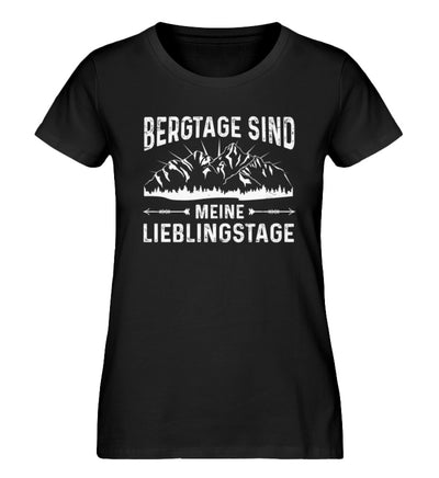 Bergtage - Lieblingstage - Damen Organic T-Shirt berge wandern Schwarz