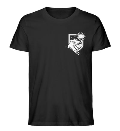 Ski und Brusttasche - Herren Organic T-Shirt ski Schwarz