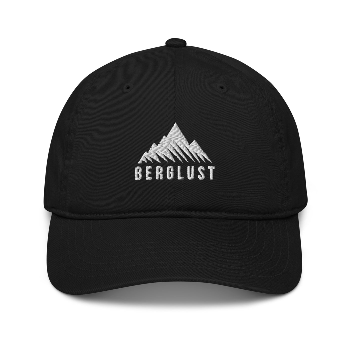 Berglust Logo - Organic Kappe (Bestickt) berge Schwarz