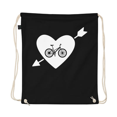 Arrow Heart And Cycling - Organic Turnbeutel fahrrad Schwarz