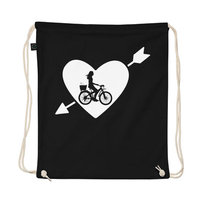 Arrow Heart And Cycling 2 - Organic Turnbeutel fahrrad Schwarz