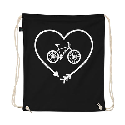 Arrow In Heartshape And E-Bike - Organic Turnbeutel e-bike