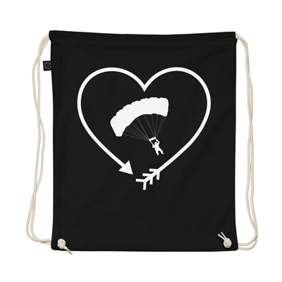 Arrow In Heartshape And Paragliding - Organic Turnbeutel berge