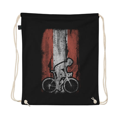 Austria Flag 1 And Cycling - Organic Turnbeutel fahrrad Schwarz