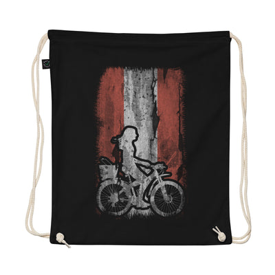 Austria Flag 2 And Cycling - Organic Turnbeutel fahrrad Schwarz