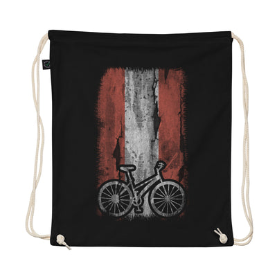Austria Flag And Cycling - Organic Turnbeutel fahrrad Schwarz