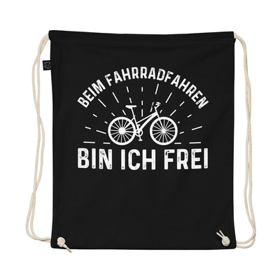 Beim Fahrradfahren Bin Ich Frei - Organic Turnbeutel fahrrad Schwarz