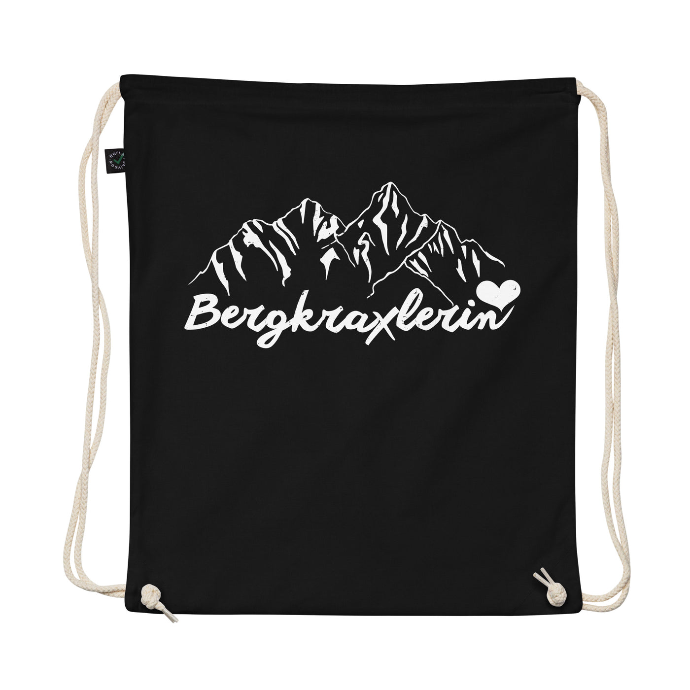 Bergkraxlerin - Organic Turnbeutel berge wandern Schwarz