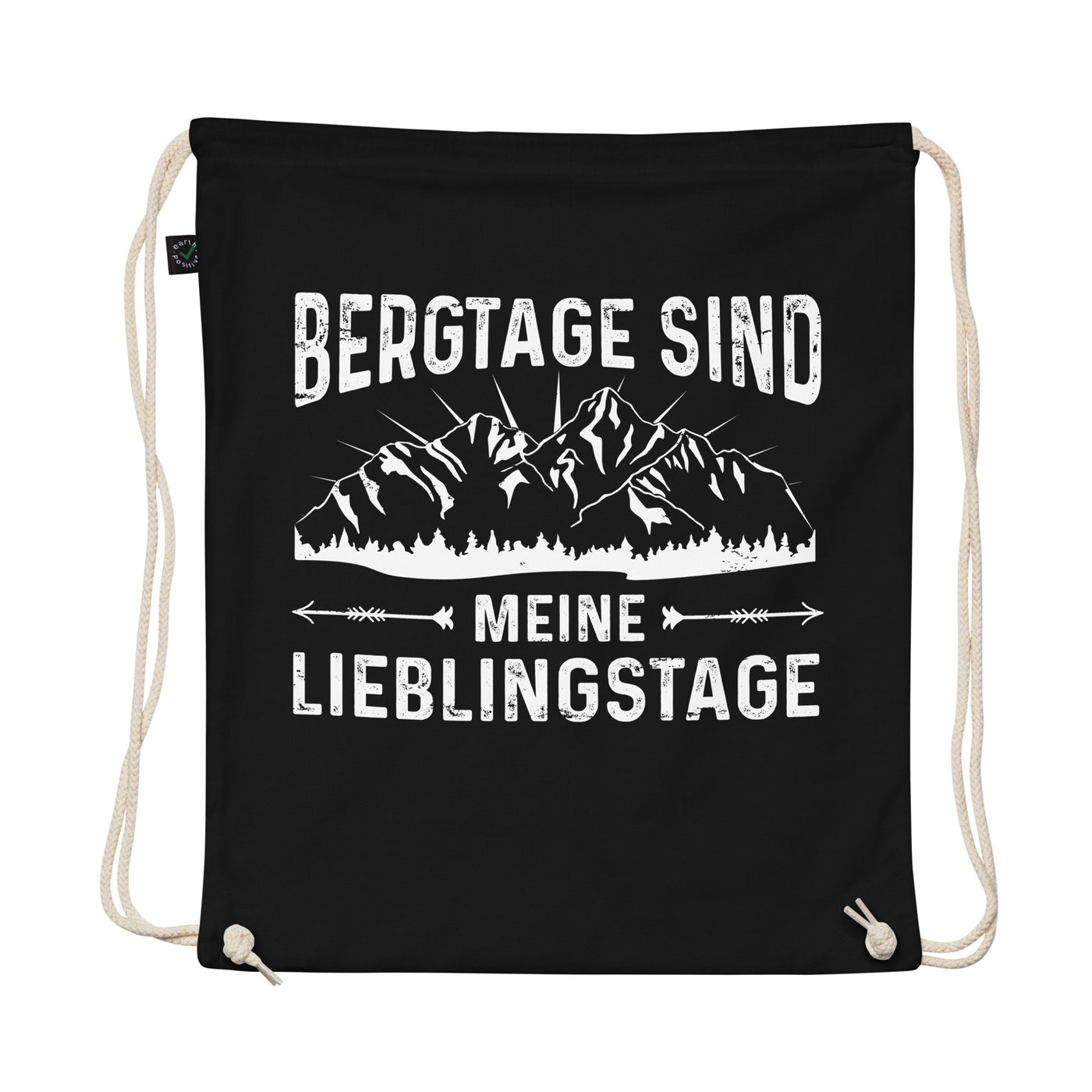 Bergtage - Lieblingstage - Organic Turnbeutel berge wandern Schwarz
