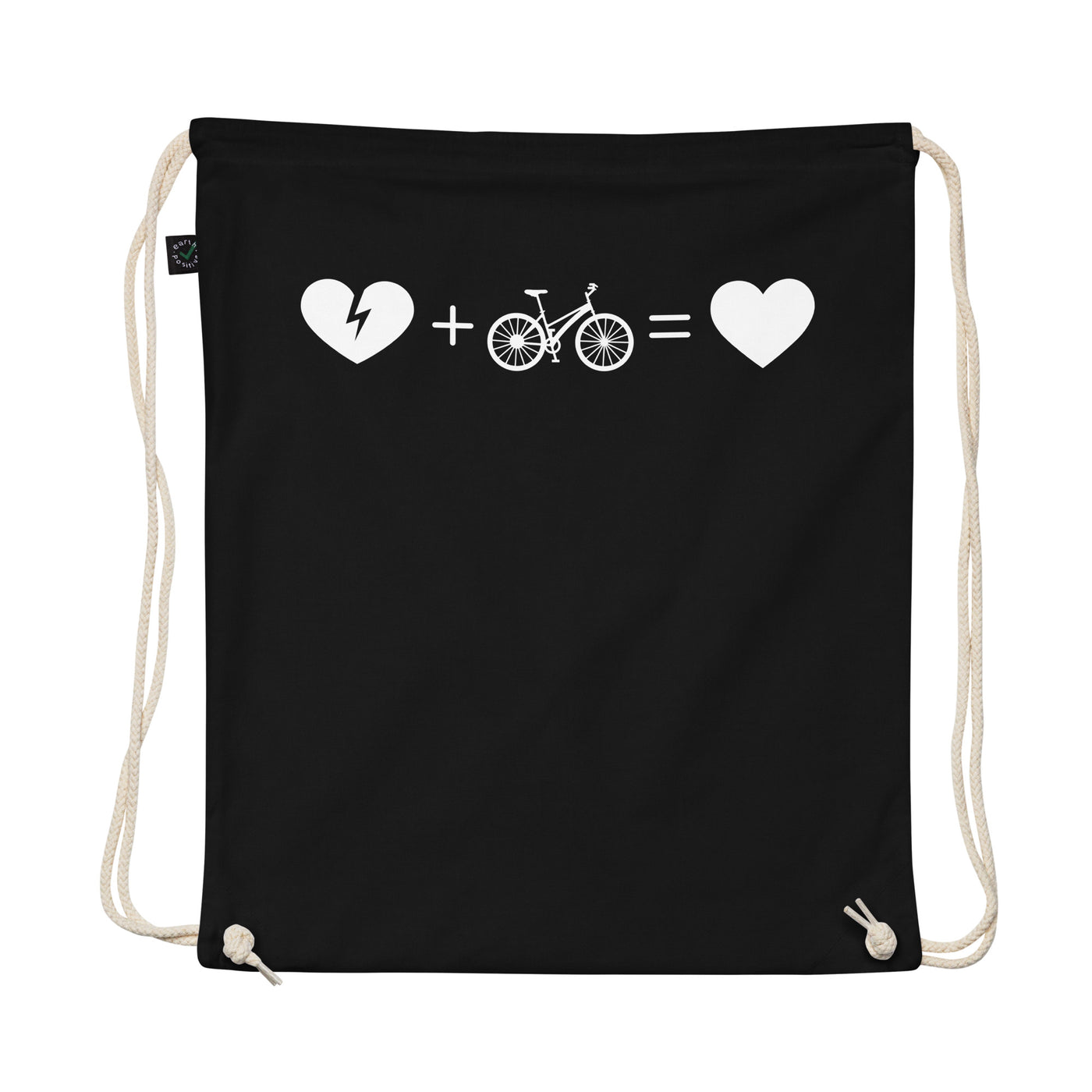 Broken Heart Heart And Cycling - Organic Turnbeutel fahrrad