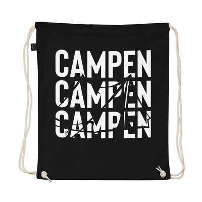 Campen - Organic Turnbeutel camping Schwarz