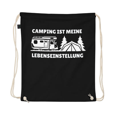 Camping Ist Meine Lebenseinstellung - Organic Turnbeutel camping Schwarz