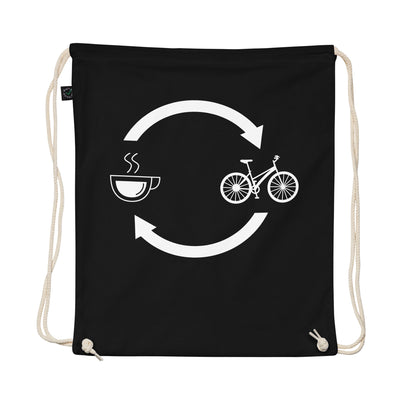 Coffee Loading Arrows And Cycling - Organic Turnbeutel fahrrad Schwarz