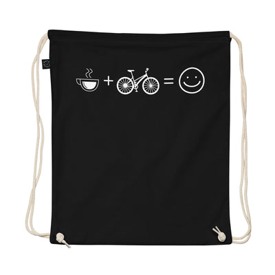 Coffee Smile Face And Cycling - Organic Turnbeutel fahrrad