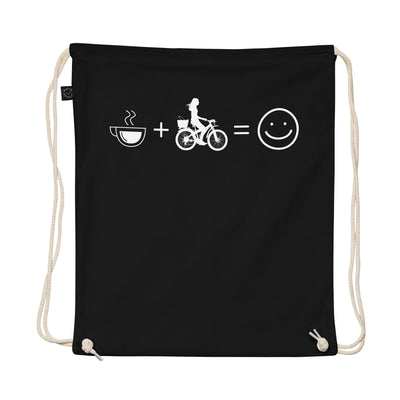 Coffee Smile Face And Cycling 2 - Organic Turnbeutel fahrrad