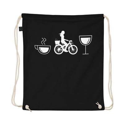 Coffee Wine And Cycling - Organic Turnbeutel fahrrad