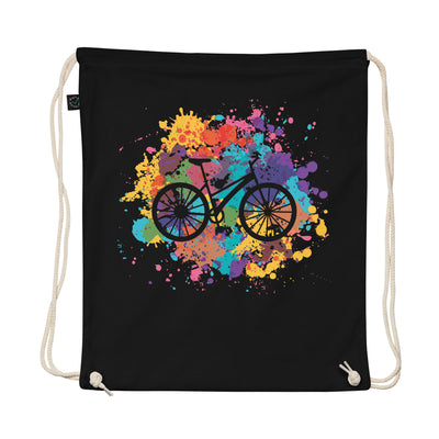 Colorful Splash And Cycling - Organic Turnbeutel fahrrad