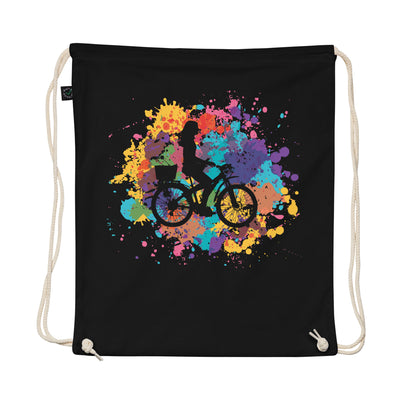 Colorful Splash And Cycling 2 - Organic Turnbeutel fahrrad