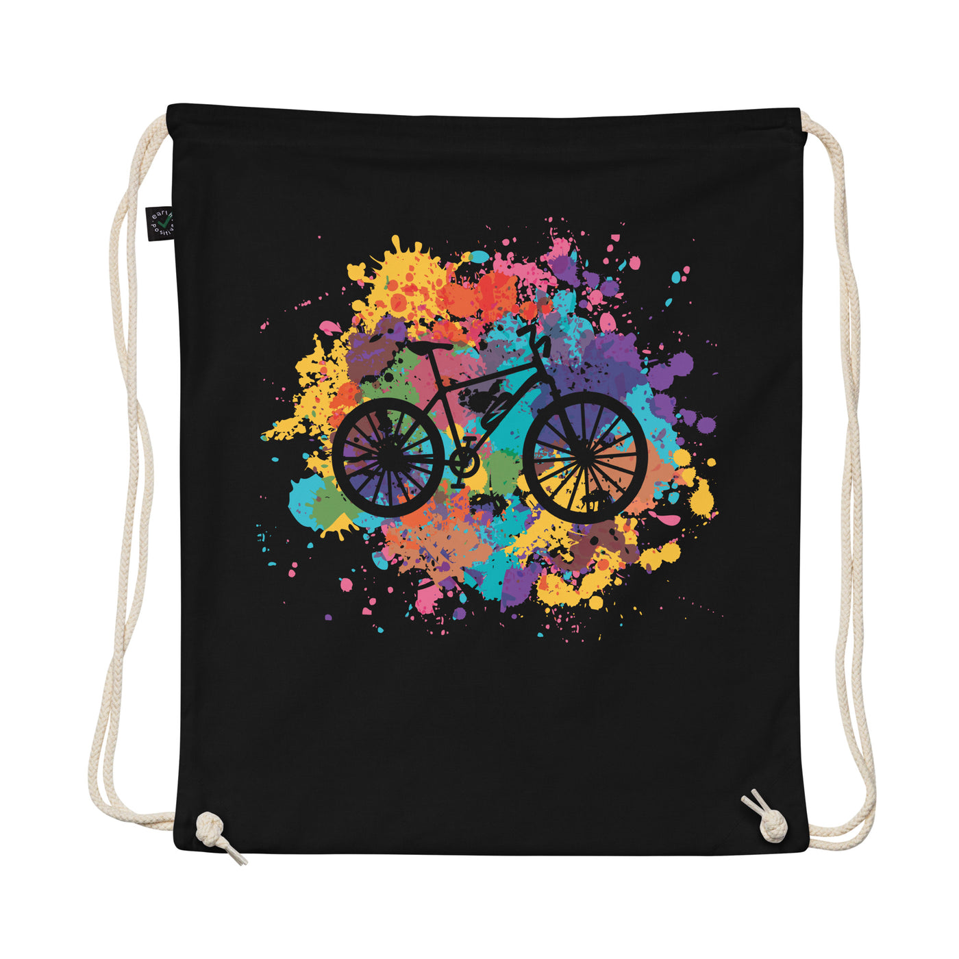 Colorful Splash And E-Bike - Organic Turnbeutel e-bike
