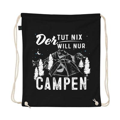 Der Will Nur Campen - Organic Turnbeutel camping