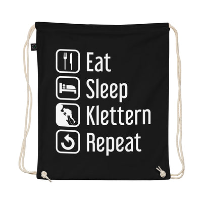 Eat Sleep Klettern Repeat - Organic Turnbeutel klettern